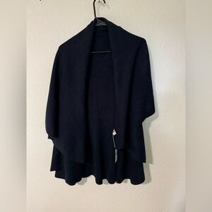 NWT Anthropologie Sweater Moth Black Sweater Vest Cardigan One Size